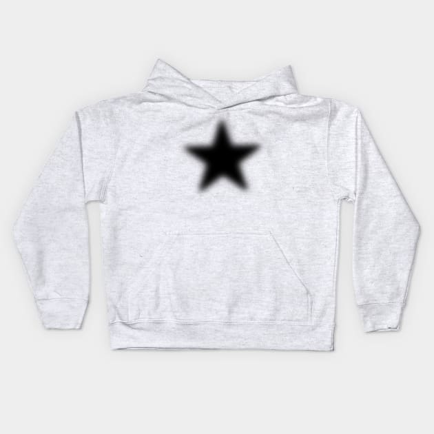 Black Blurry Star Kids Hoodie by Sikidesigns